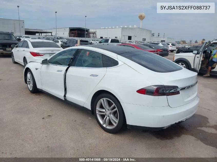 2015 Tesla Model S 70D/85D/P85D VIN: 5YJSA1S2XFF088737 Lot: 40141988