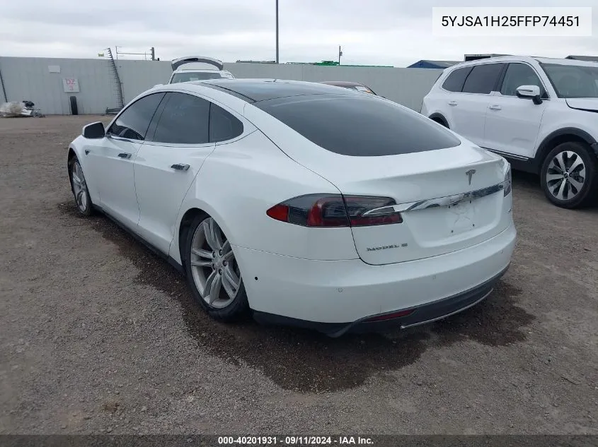 5YJSA1H25FFP74451 2015 Tesla Model S 85D