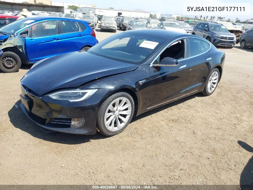 5YJSA1E21GF177111 2016 Tesla Model S 60D/70D/75D/85D/90D