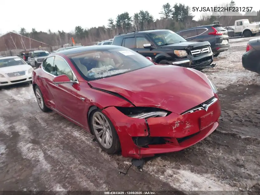5YJSA1E22HF231257 2017 Tesla Model S 100D/60D/75D/90D/P100D
