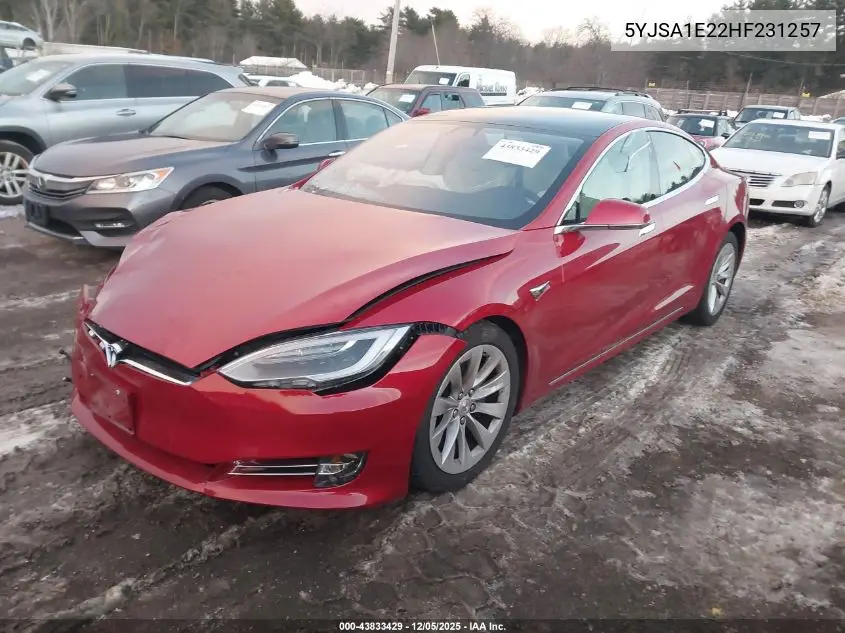 5YJSA1E22HF231257 2017 Tesla Model S 100D/60D/75D/90D/P100D