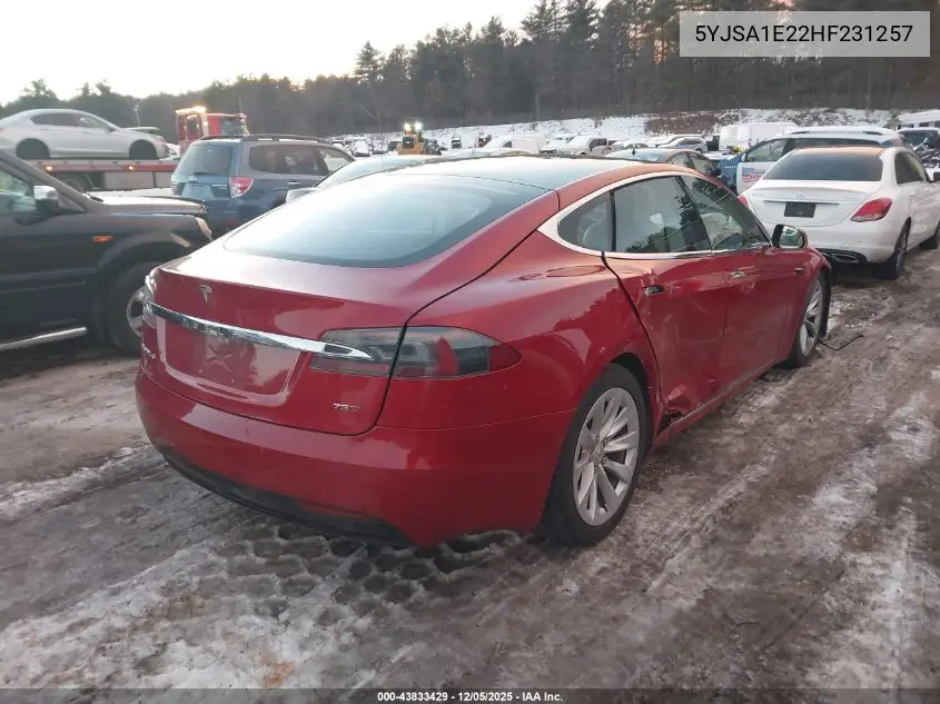 5YJSA1E22HF231257 2017 Tesla Model S 100D/60D/75D/90D/P100D