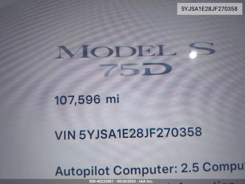 5YJSA1E28JF270358 2018 Tesla Model S 100D/75D/P100D