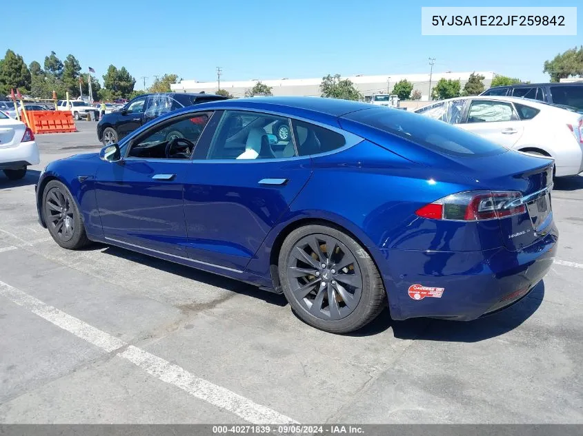 5YJSA1E22JF259842 2018 Tesla Model S 100D/75D/P100D