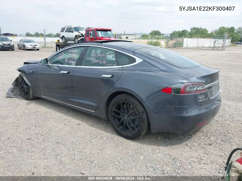 5YJSA1E22KF300407 2019 Tesla Model S 100D/75D/Long Range/Standard Range