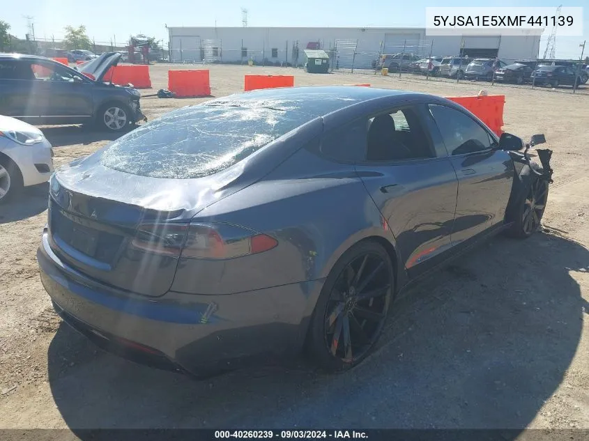 2021 Tesla Model S Long Range Dual Motor All-Wheel Drive VIN: 5YJSA1E5XMF441139 Lot: 40260239