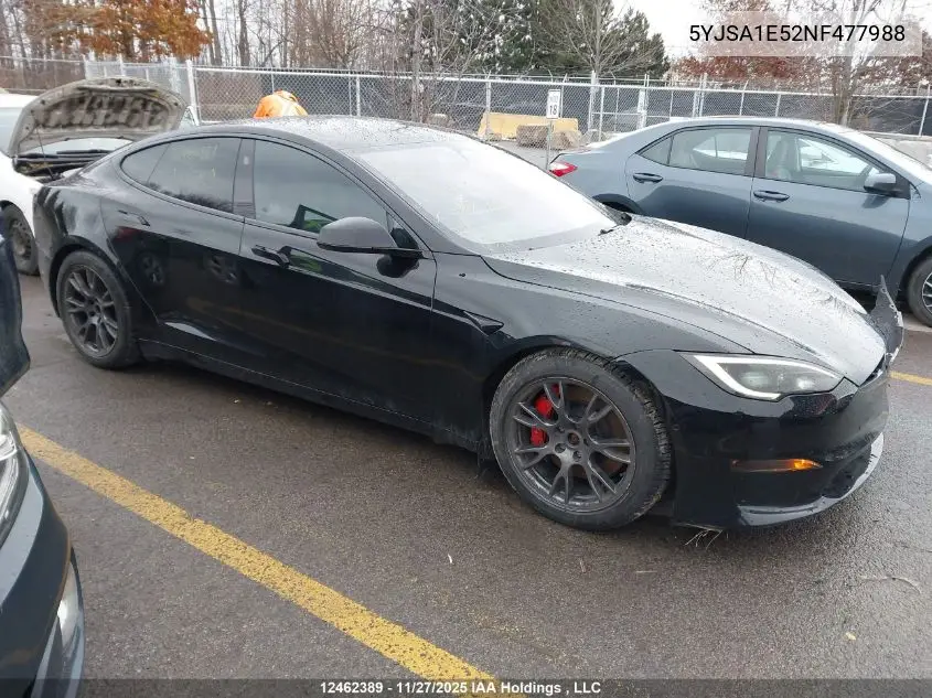 5YJSA1E52NF477988 2022 Tesla Model S