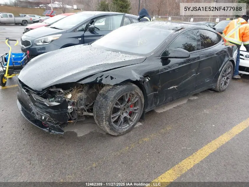 5YJSA1E52NF477988 2022 Tesla Model S