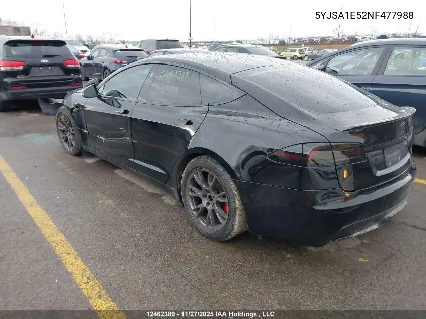 5YJSA1E52NF477988 2022 Tesla Model S
