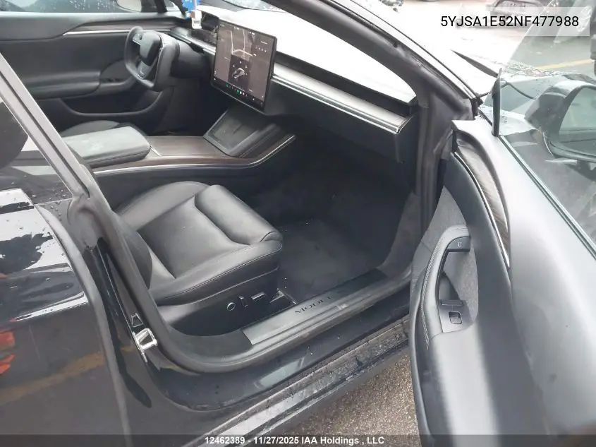 5YJSA1E52NF477988 2022 Tesla Model S