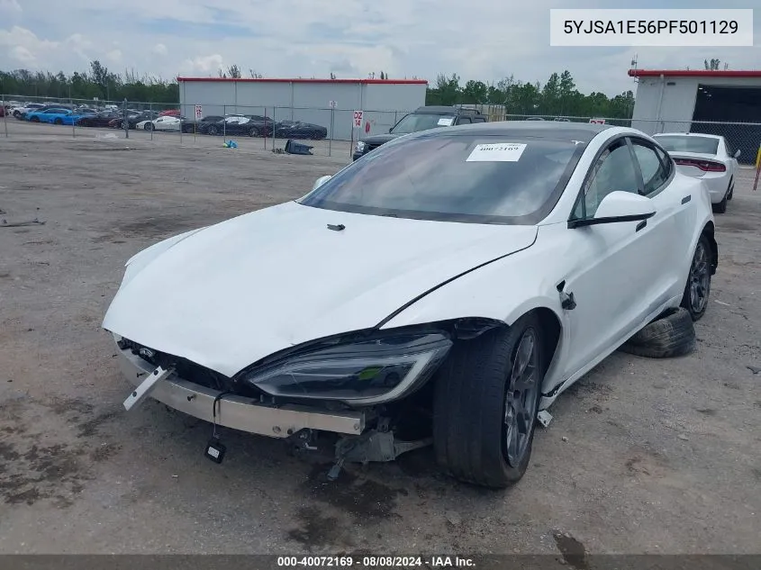 2023 Tesla Model S Dual Motor All-Wheel Drive/Standard Range VIN: 5YJSA1E56PF501129 Lot: 40072169