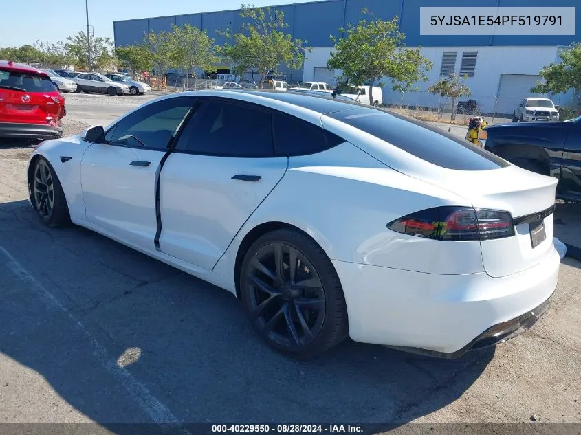 2023 Tesla Model S Dual Motor All-Wheel Drive/Standard Range VIN: 5YJSA1E54PF519791 Lot: 40229550