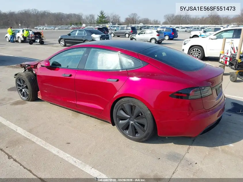 5YJSA1E56SF551473 2025 Tesla Model S Rear-Wheel Drive