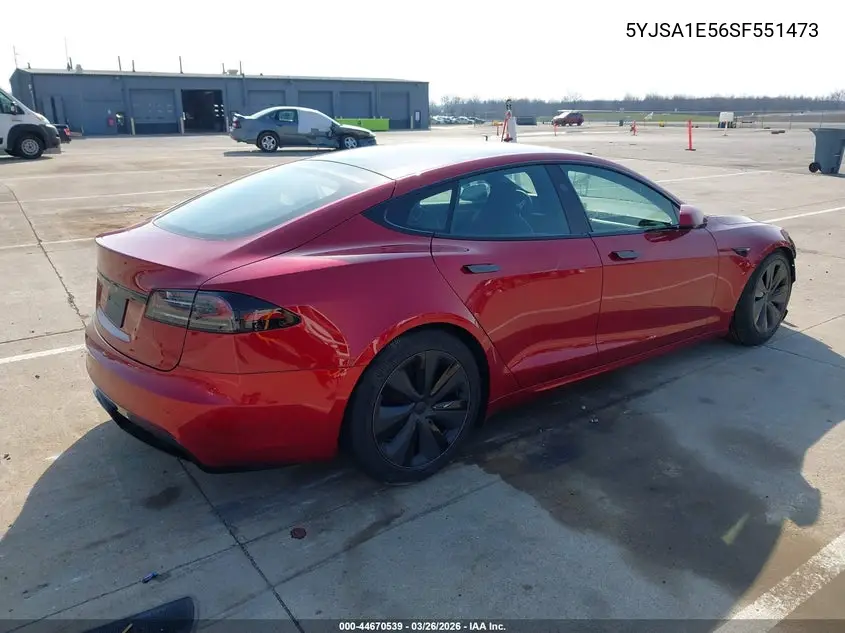 5YJSA1E56SF551473 2025 Tesla Model S Rear-Wheel Drive
