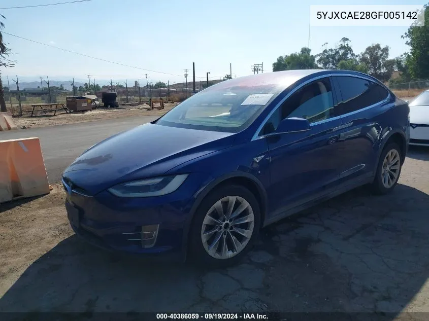 5YJXCAE28GF005142 2016 Tesla Model X 60D/70D/75D/90D