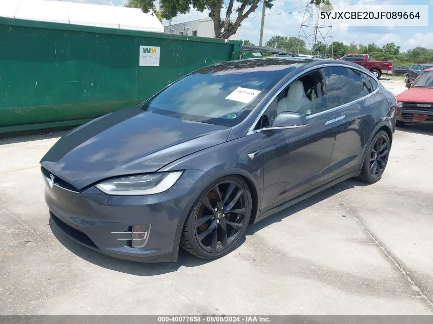 5YJXCBE20JF089664 2018 Tesla Model X 100D/75D/P100D