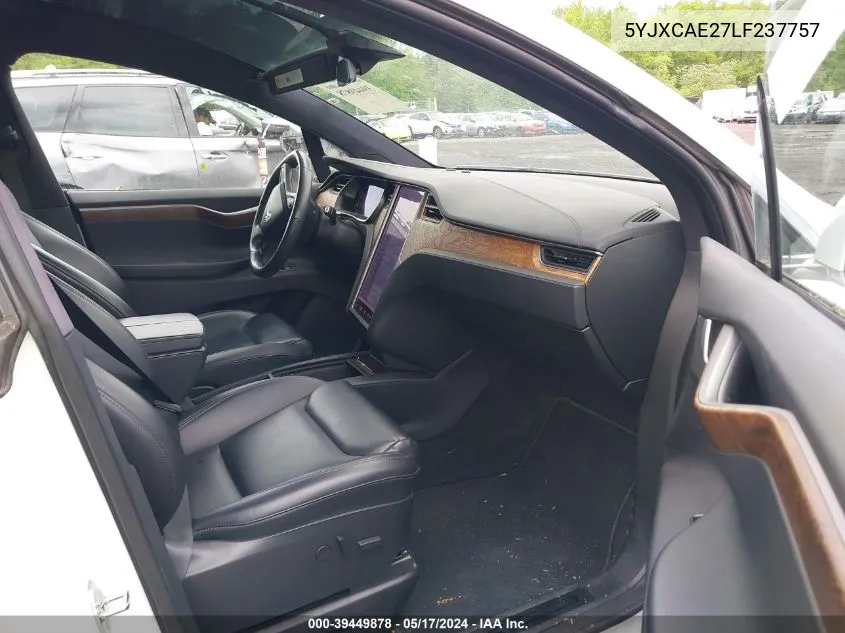 2020 Tesla Model X Long Range Dual Motor All-Wheel Drive/Long Range Plus Dual Motor All-Wheel Drive VIN: 5YJXCAE27LF237757 Lot: 39449878