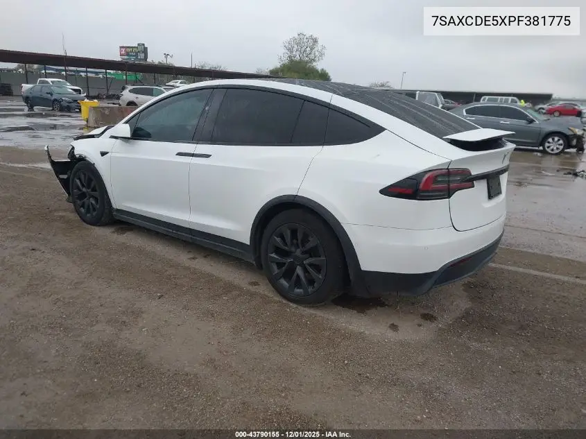 7SAXCDE5XPF381775 2023 Tesla Model X Dual Motor All-Wheel Drive/Standard Range