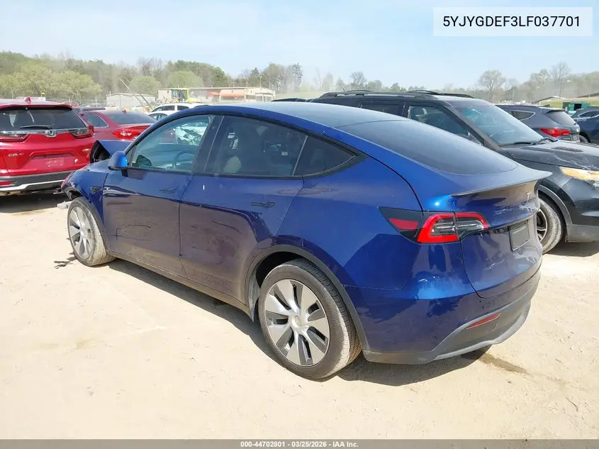 5YJYGDEF3LF037701 2020 Tesla Model Y Long Range Dual Motor All-Wheel Drive/Performance Dual Motor All-Wheel Drive