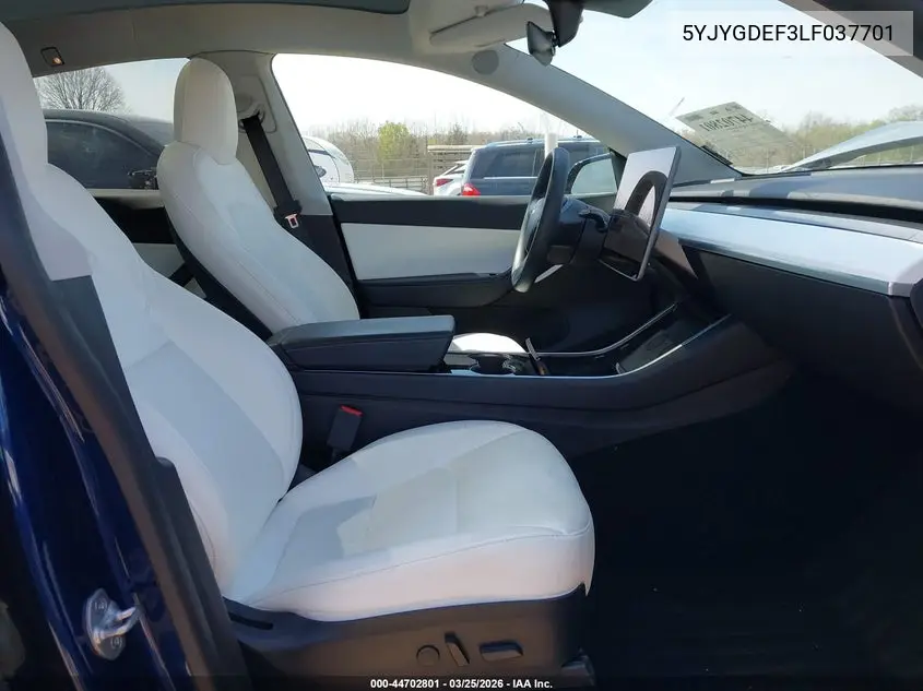 5YJYGDEF3LF037701 2020 Tesla Model Y Long Range Dual Motor All-Wheel Drive/Performance Dual Motor All-Wheel Drive
