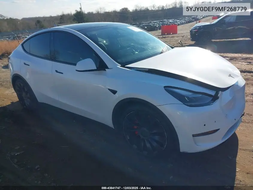 5YJYGDEF9MF268779 2021 Tesla Model Y Performance Dual Motor All-Wheel Drive