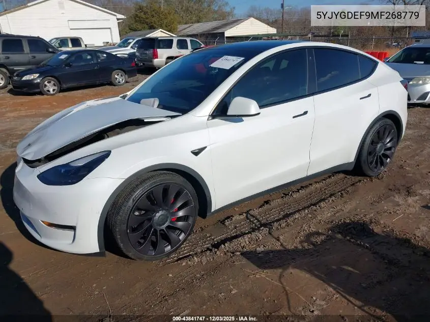5YJYGDEF9MF268779 2021 Tesla Model Y Performance Dual Motor All-Wheel Drive