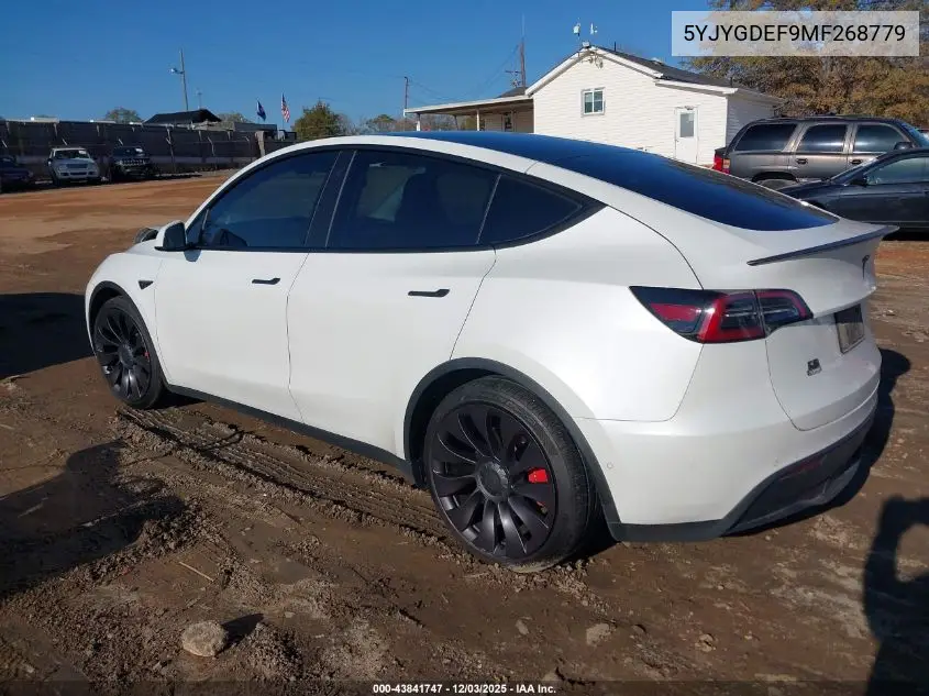 5YJYGDEF9MF268779 2021 Tesla Model Y Performance Dual Motor All-Wheel Drive