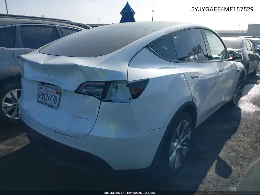 5YJYGAEE4MF157529 2021 Tesla Model Y Long Range Dual Motor All-Wheel Drive