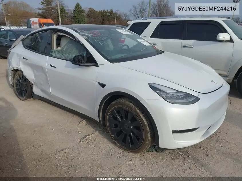 5YJYGDEE0MF244216 2021 Tesla Model Y Long Range Dual Motor All-Wheel Drive
