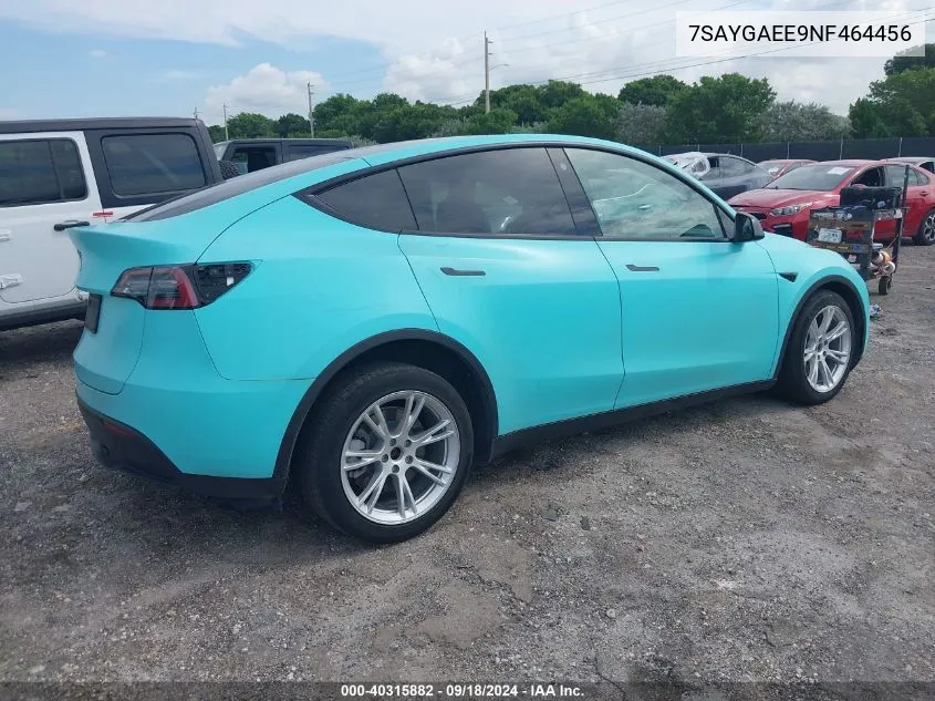 7SAYGAEE9NF464456 2022 Tesla Model Y