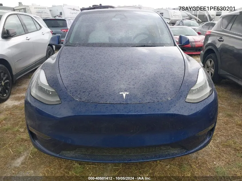 2023 Tesla Model Y VIN: 7SAYGDEE1PF630201 Lot: 40501412