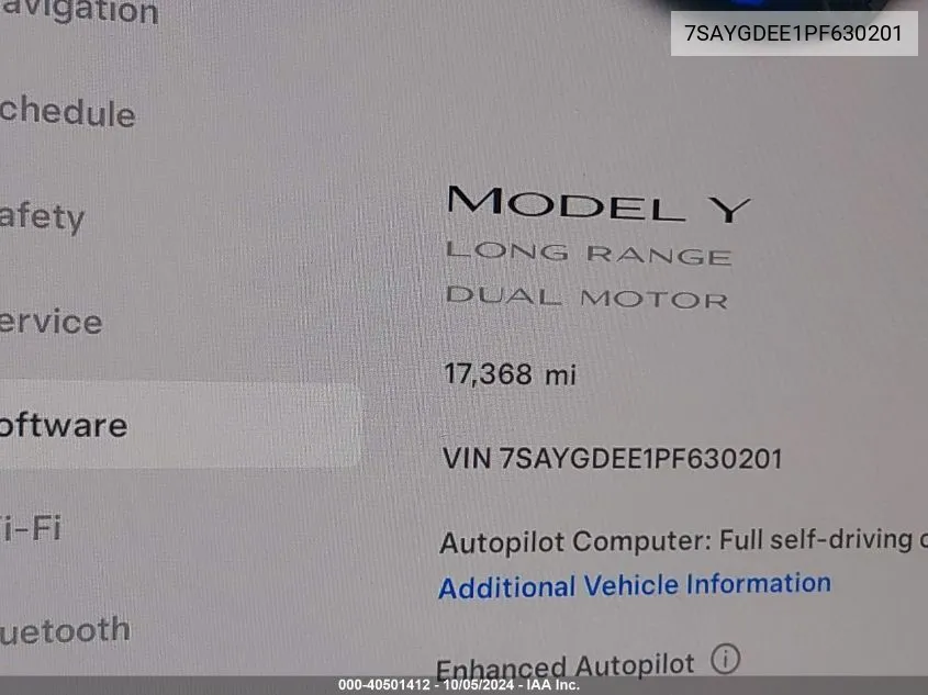 7SAYGDEE1PF630201 2023 Tesla Model Y