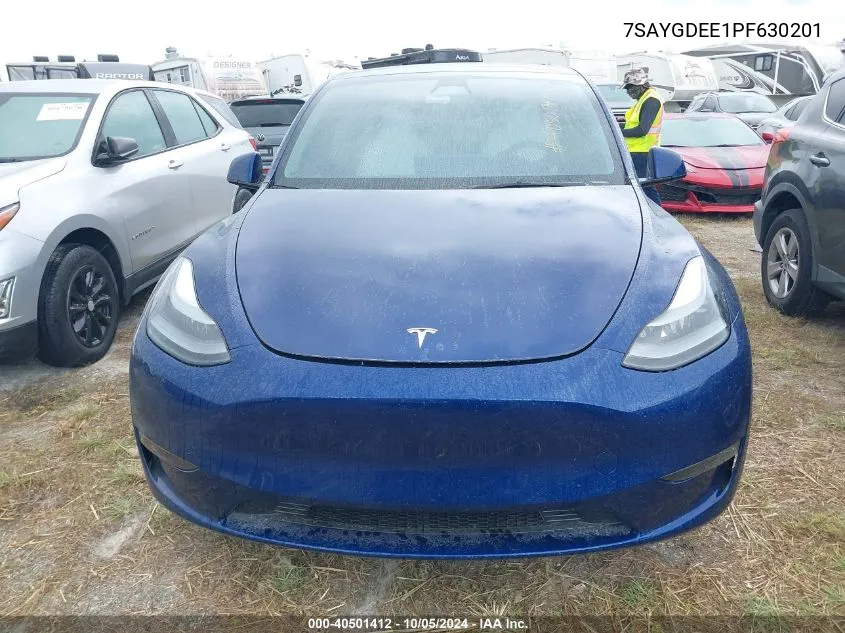 2023 Tesla Model Y VIN: 7SAYGDEE1PF630201 Lot: 40501412