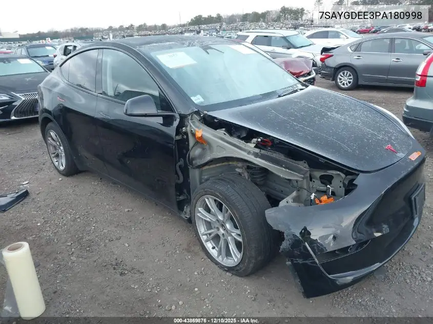 7SAYGDEE3PA180998 2023 Tesla Model Y Awd/Long Range Dual Motor All-Wheel Drive