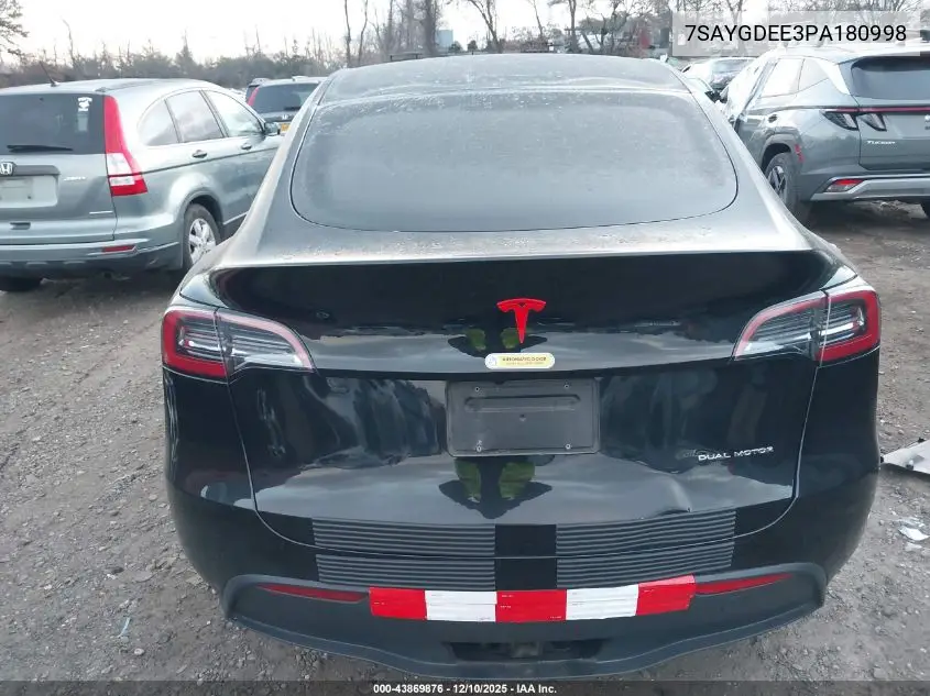 7SAYGDEE3PA180998 2023 Tesla Model Y Awd/Long Range Dual Motor All-Wheel Drive