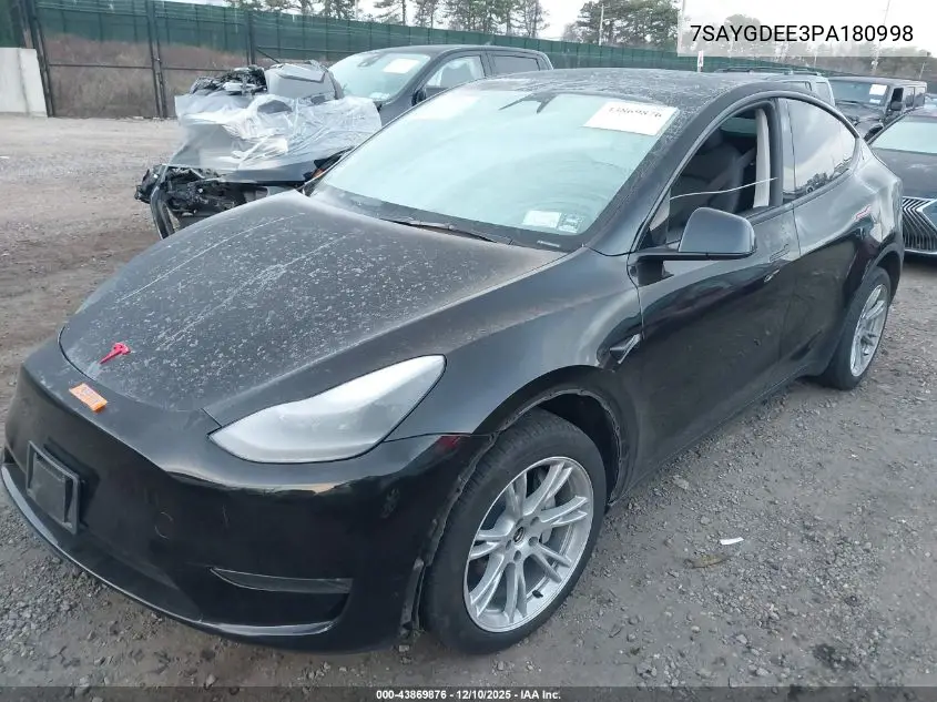 7SAYGDEE3PA180998 2023 Tesla Model Y Awd/Long Range Dual Motor All-Wheel Drive