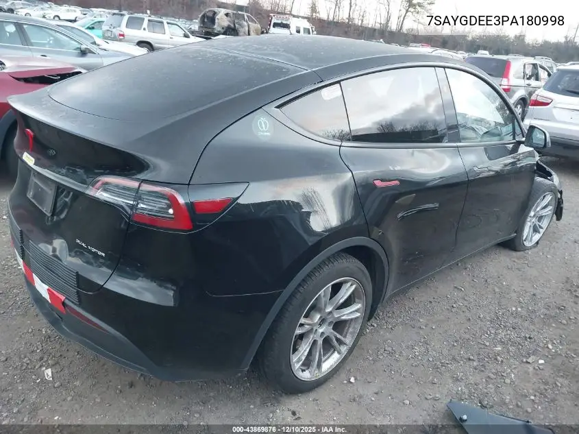 7SAYGDEE3PA180998 2023 Tesla Model Y Awd/Long Range Dual Motor All-Wheel Drive