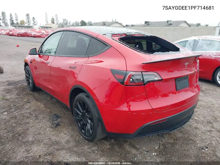 7SAYGDEE1PF714681 2023 Tesla Model Y Awd/Long Range Dual Motor All-Wheel Drive