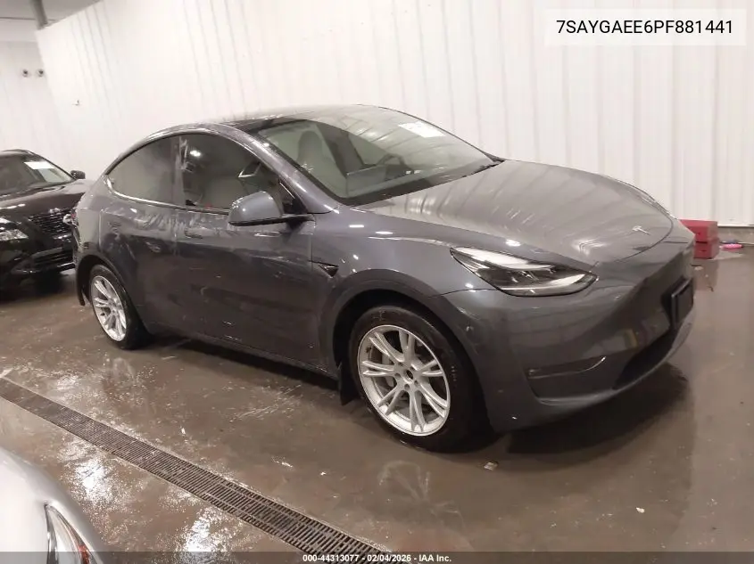 7SAYGAEE6PF881441 2023 Tesla Model Y Awd/Long Range Dual Motor All-Wheel Drive