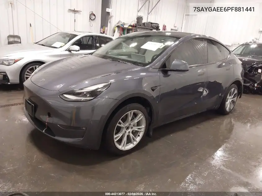 7SAYGAEE6PF881441 2023 Tesla Model Y Awd/Long Range Dual Motor All-Wheel Drive
