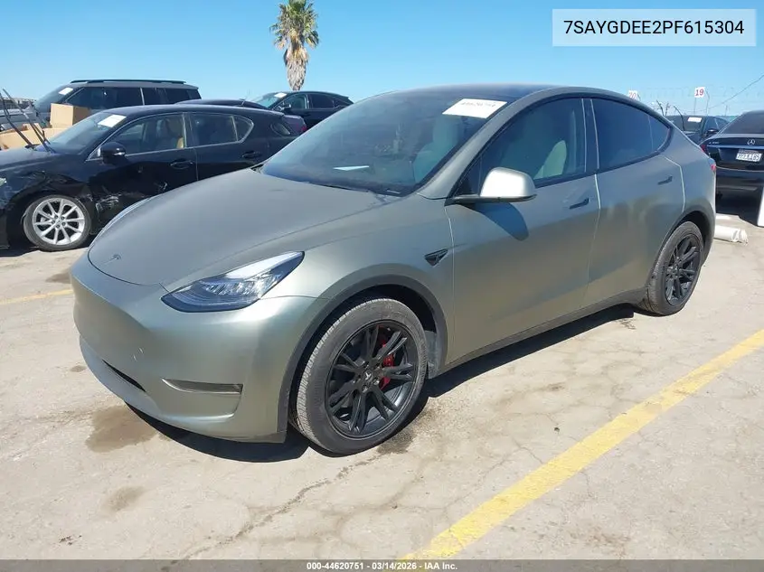 7SAYGDEE2PF615304 2023 Tesla Model Y Awd/Long Range Dual Motor All-Wheel Drive