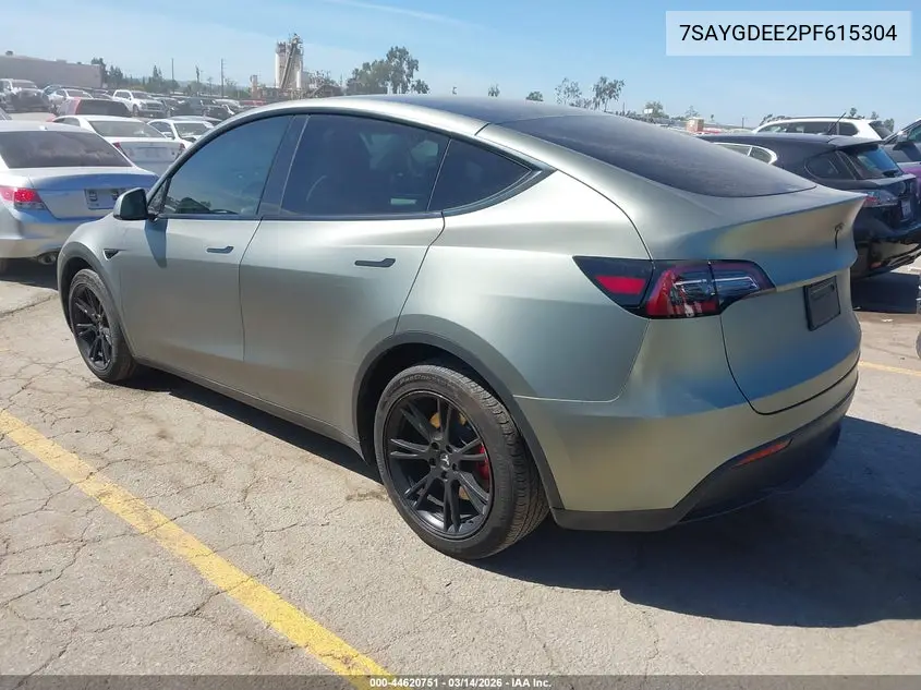 7SAYGDEE2PF615304 2023 Tesla Model Y Awd/Long Range Dual Motor All-Wheel Drive