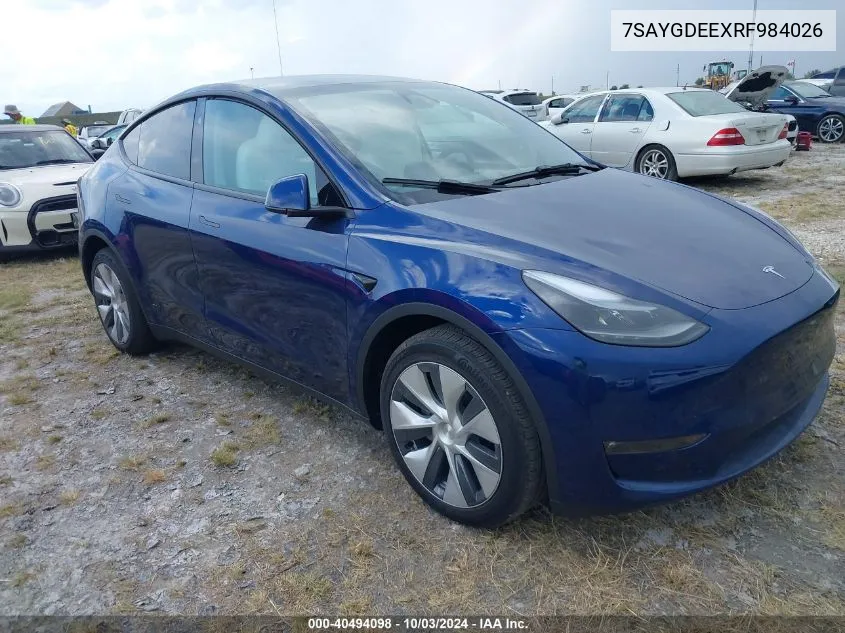 7SAYGDEEXRF984026 2024 Tesla Model Y