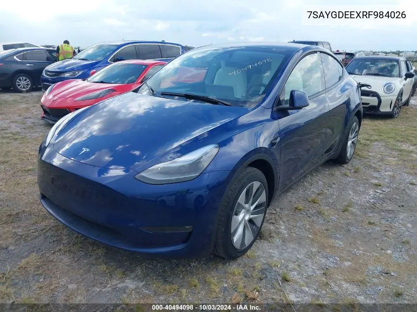 7SAYGDEEXRF984026 2024 Tesla Model Y