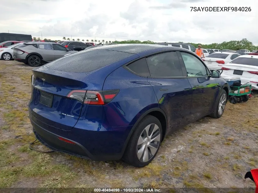 7SAYGDEEXRF984026 2024 Tesla Model Y