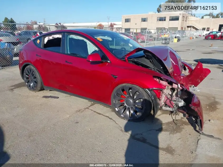 7SAYGDEF4RF162153 2024 Tesla Model Y Performance Dual Motor All-Wheel Drive