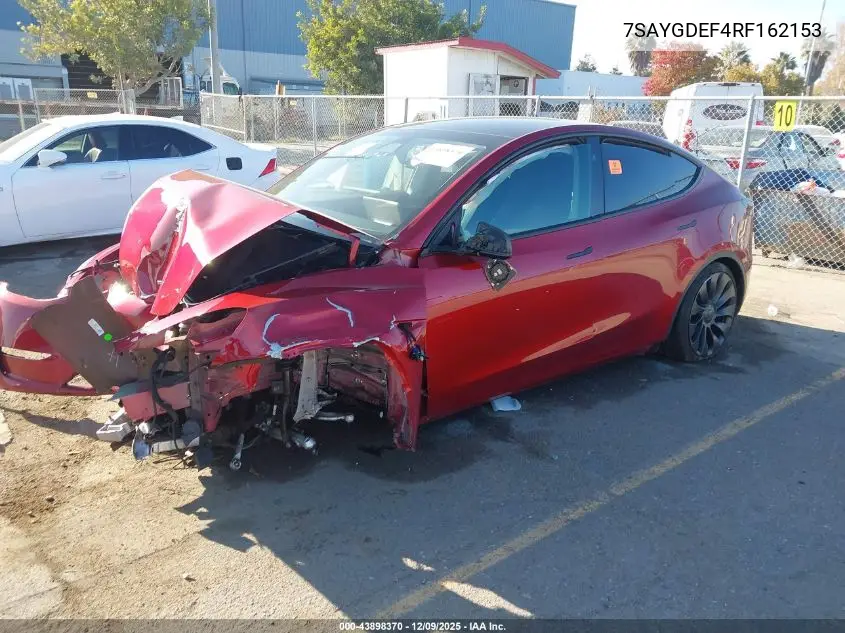 7SAYGDEF4RF162153 2024 Tesla Model Y Performance Dual Motor All-Wheel Drive