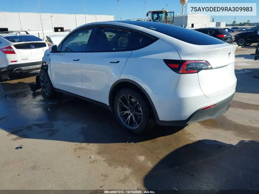 7SAYGDED9RA309983 2024 Tesla Model Y Long Range Dual Motor All-Wheel Drive/Rwd