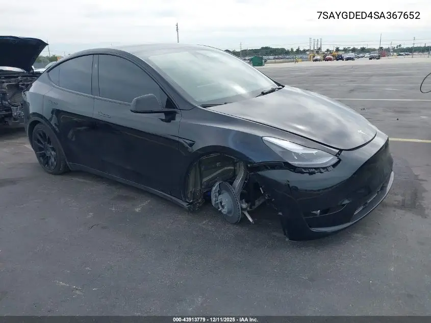 7SAYGDED4SA367652 2025 Tesla Model Y Long Range Dual Motor Rear-Wheel Drive