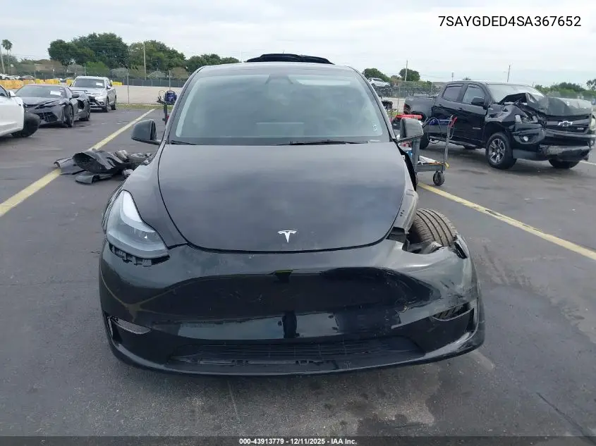7SAYGDED4SA367652 2025 Tesla Model Y Long Range Dual Motor Rear-Wheel Drive
